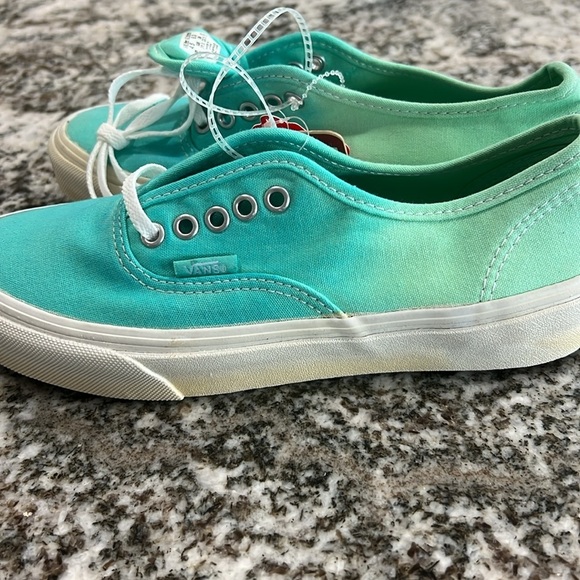 Vans Classic Slim Tennis Shoe Mens Boys Girls Womens Tie Dye Green Blue Kids - Picture 9 of 10